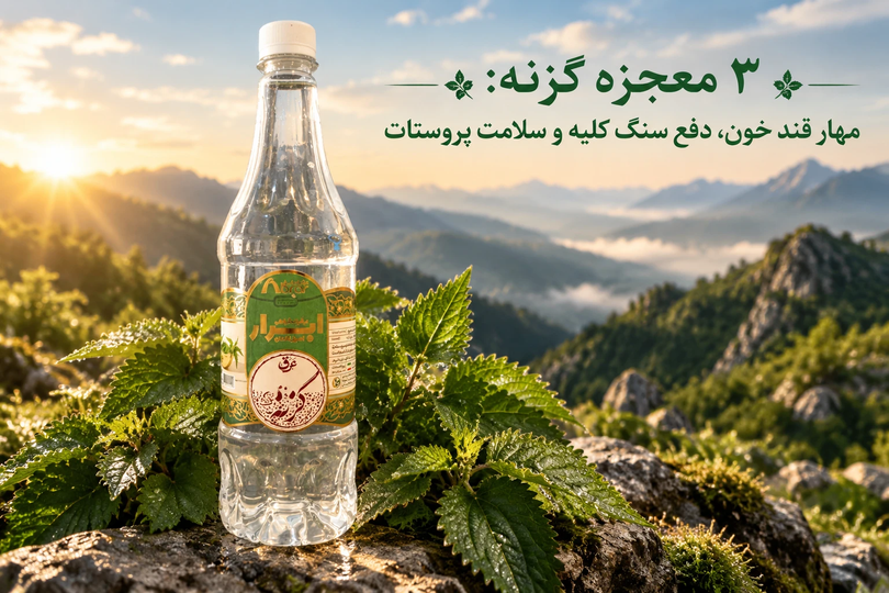 ۱. عرق گزنه؛ مهار دیابت، درمان التهاب پروستات، دفع اورات و احیای کلیهها در مکتب طب سنتی و اسلامی