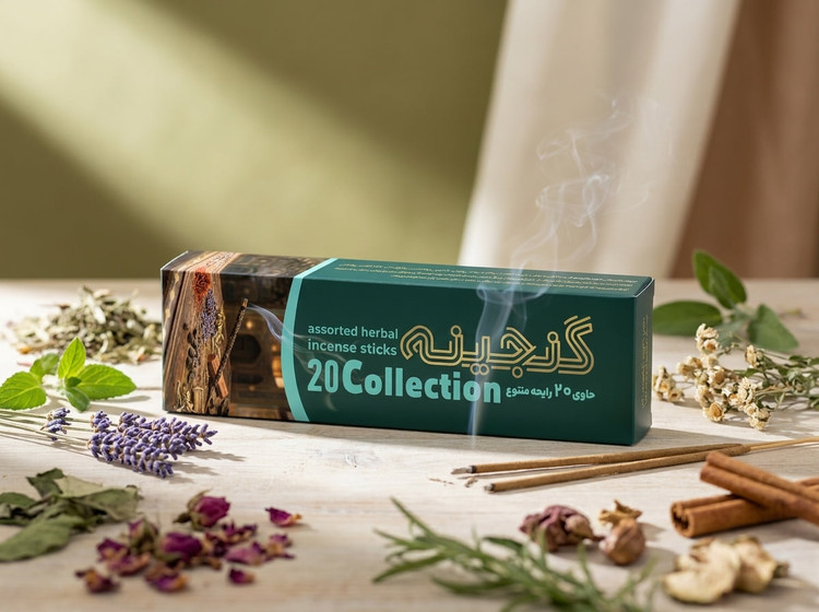 عود دست ساز گنجینه | 20 رایحه در یک بسته